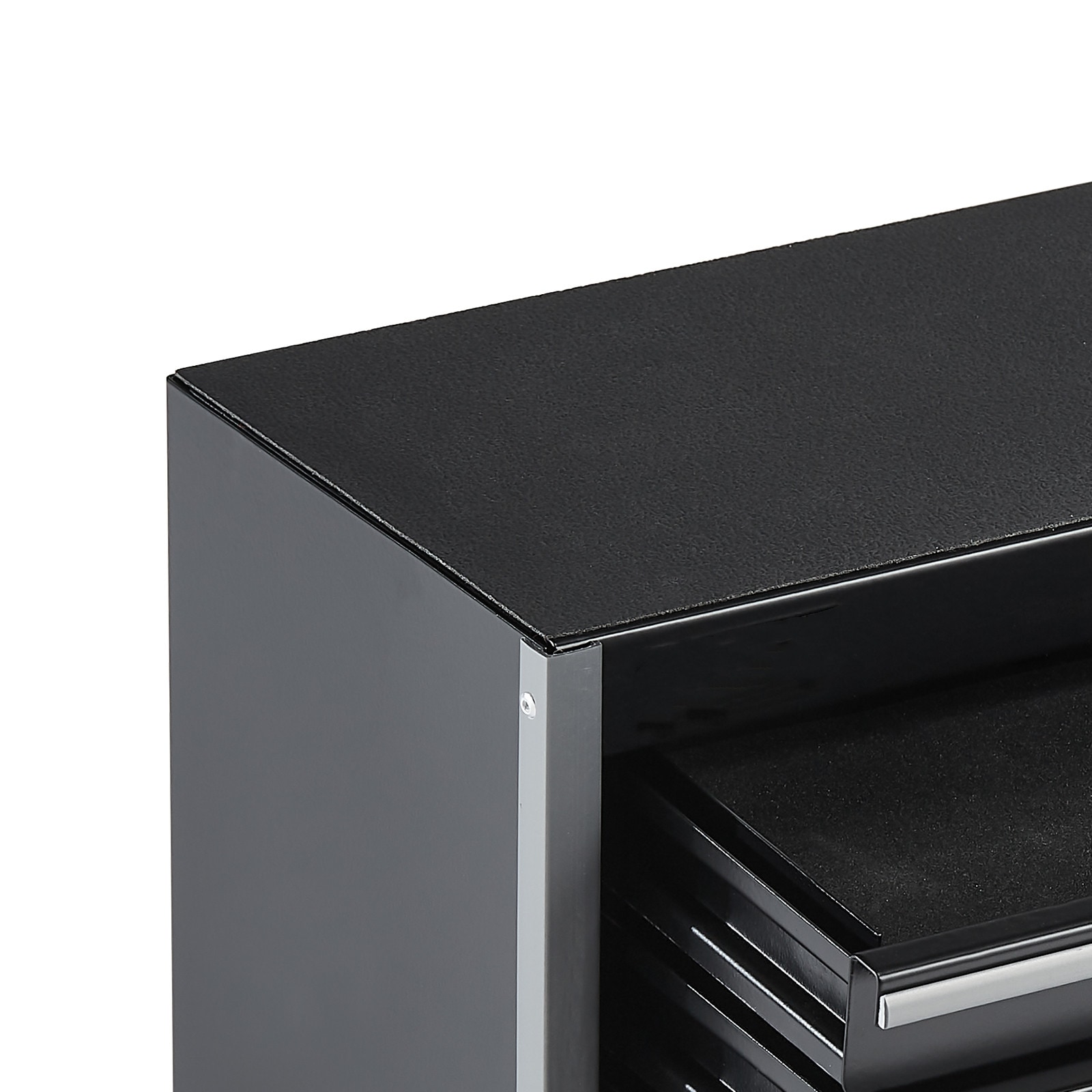 Tool Box 8.6-inch Portable Metal Tool Box With 5 Drawers Tool Organizer Black_voghion.com